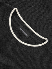 Men's Casual Contrast-Color Crewneck Knit Top