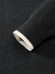 Men's Casual Contrast-Color Crewneck Knit Top