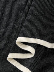 Men's Casual Contrast-Color Crewneck Knit Top