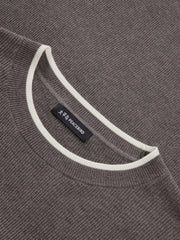 Men's Casual Contrast-Color Crewneck Knit Top