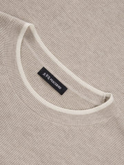 Men's Casual Contrast-Color Crewneck Knit Top