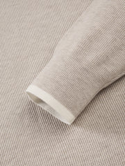 Men's Casual Contrast-Color Crewneck Knit Top