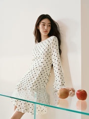 Women's French-Style Flared-Sleeve Mermaid Dress