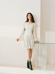 Women's French-Style Flared-Sleeve Mermaid Dress