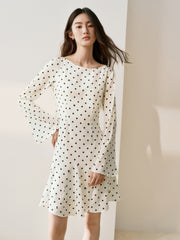 Women's French-Style Flared-Sleeve Mermaid Dress