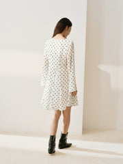Women's French-Style Flared-Sleeve Mermaid Dress