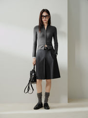 Women's Casual Seam-Detail Slim-Fit Knit Cardigan