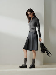 Women's Casual Seam-Detail Slim-Fit Knit Cardigan