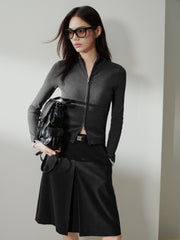 Women's Casual Seam-Detail Slim-Fit Knit Cardigan