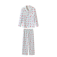 Women's Cozy Strawberry Print Pajama Set