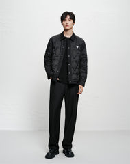 Men's Black Drawstring Elastic-Waist Jeans