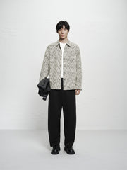 Men's Fleece-Lined Textured Tweed Shirt