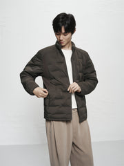 Men's Bonded Stand-Collar Down Shirt Jacket