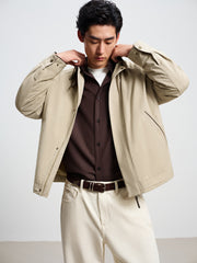 Men's Casual Corduroy Contrast-Collar Jacket-Style Down Jacket