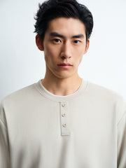 Men's Commuter Herringbone Faux Two-Piece Knit Top