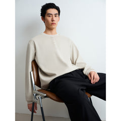 Men's Commuter Herringbone Faux Two-Piece Knit Top