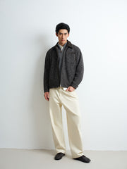 Men's Casual Barn-Style Knit Padded Jacket