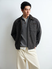 Men's Casual Barn-Style Knit Padded Jacket