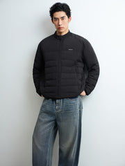 Men's Casual Stand-Collar Channel-Quilted Down Jacket