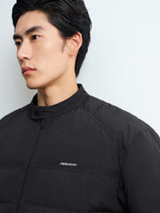 Men's Casual Stand-Collar Channel-Quilted Down Jacket