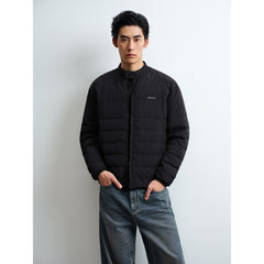 Men's Casual Stand-Collar Channel-Quilted Down Jacket