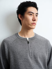 Men's Wool-Blend Faux-Layer Knit Pullover