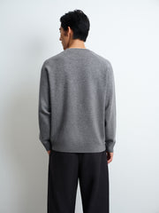 Men's Wool-Blend Faux-Layer Knit Pullover