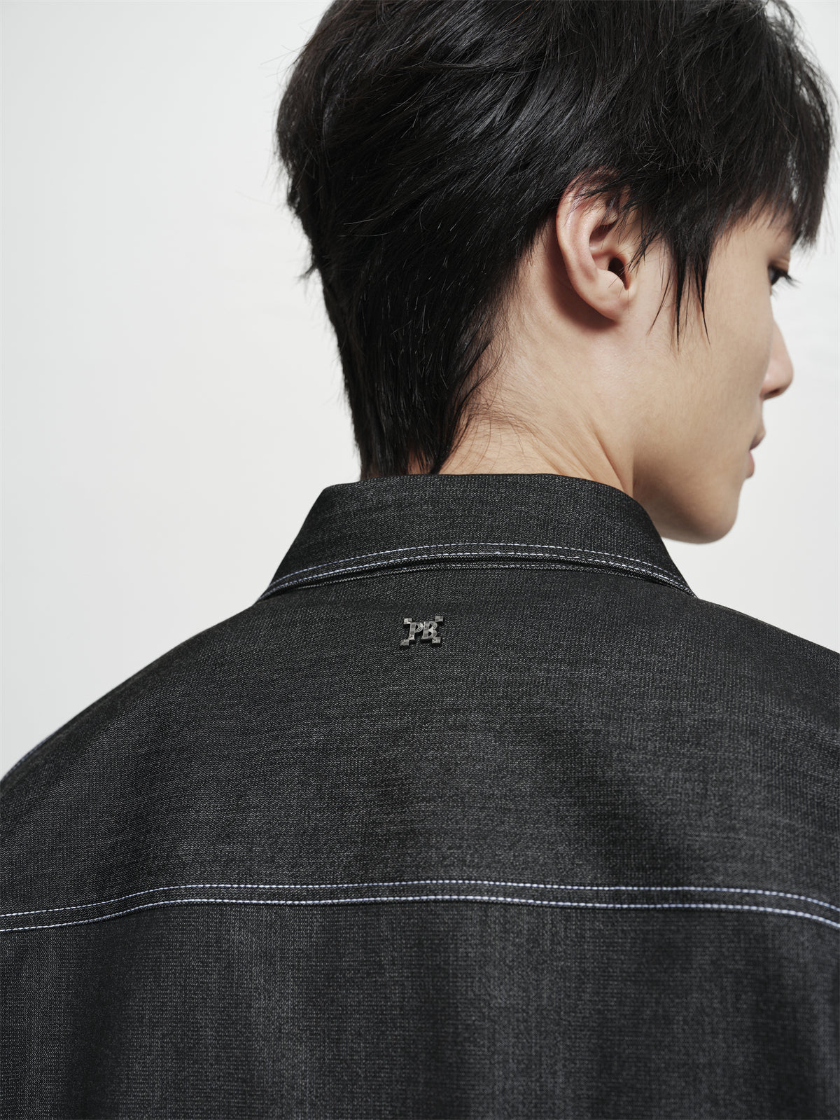 Men's Relaxed Contrast-Stitch Shirt