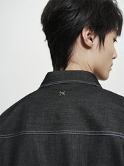 Men's Relaxed Contrast-Stitch Shirt