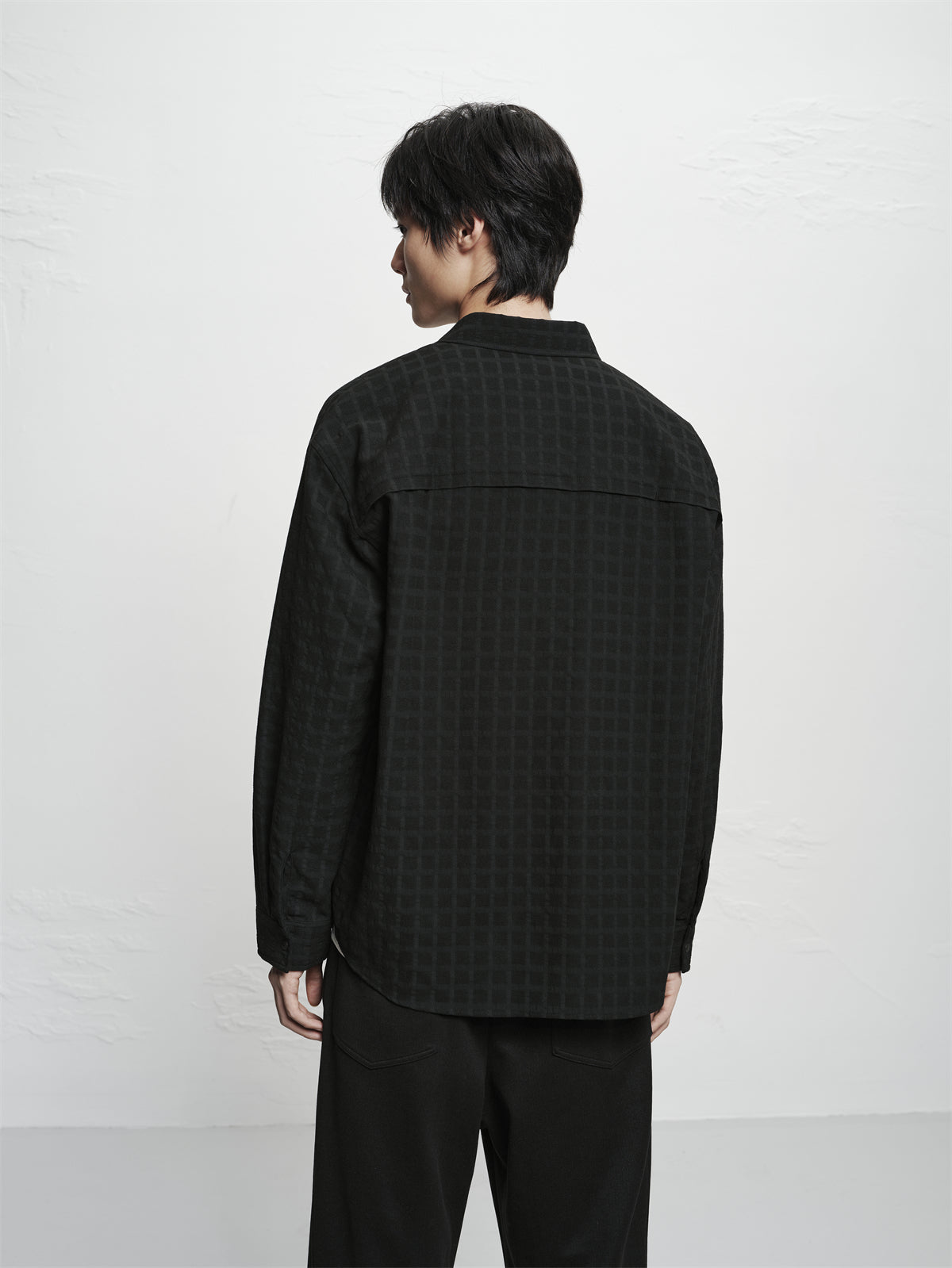 Men's Plaid Jacquard Shirt