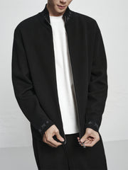 Men's Jacquard Wool-Blend Knit Cardigan