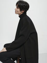 Men's Black Wool-Blend Coat
