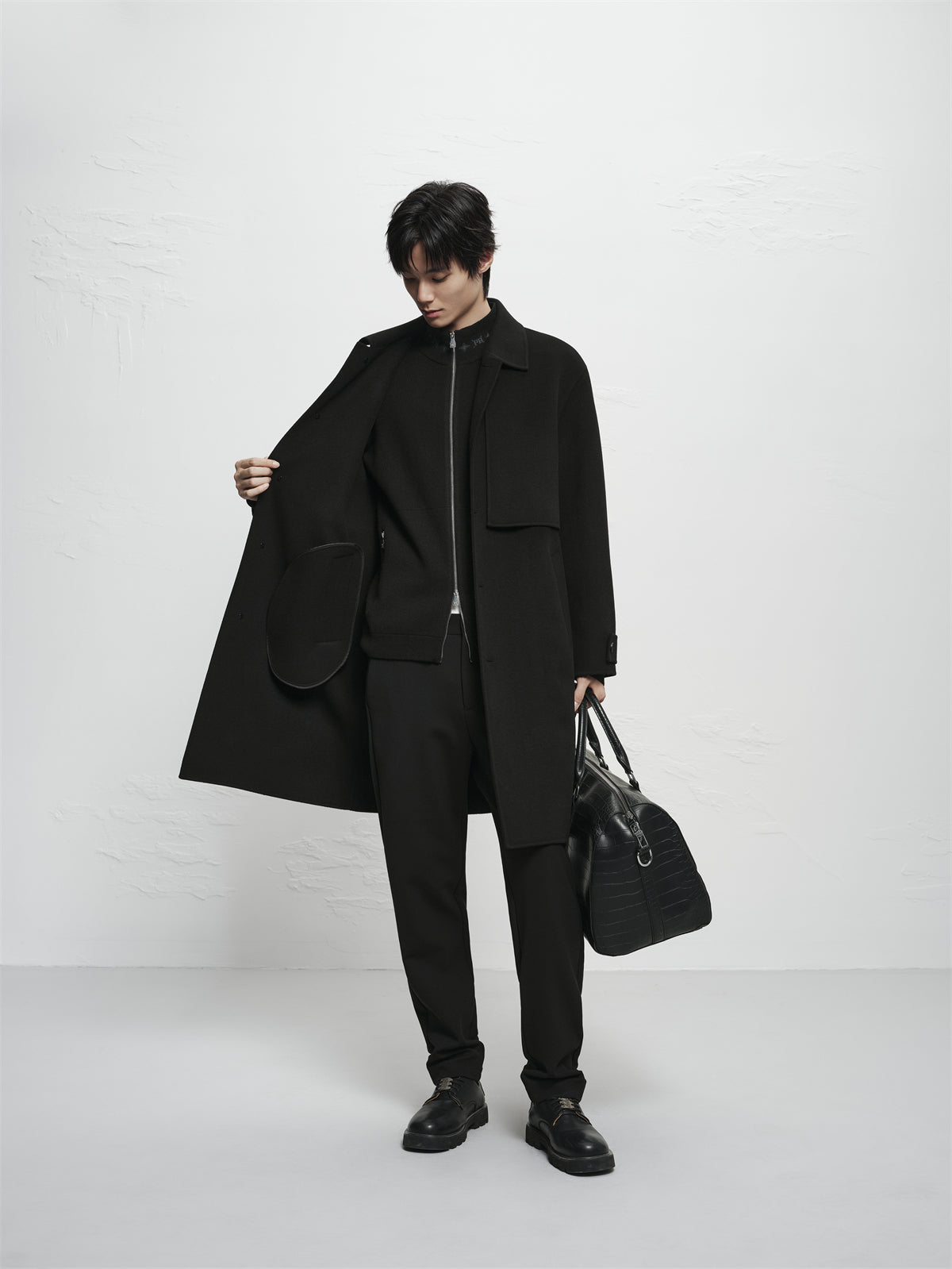 Men's Double-Face Trench-Style Coat