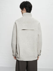 Men's Mid-Length Wool¨CCamel Hair Blend Coat