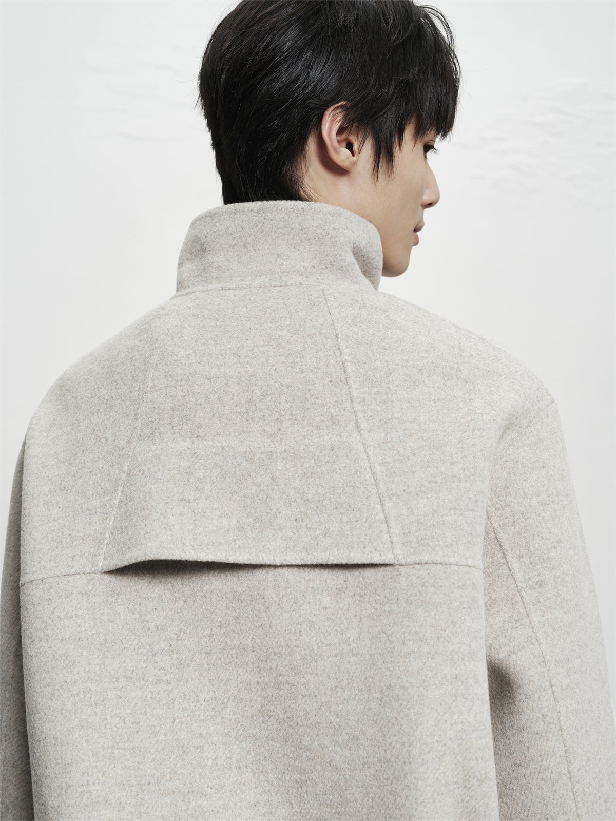 Men's Mid-Length Wool¨CCamel Hair Blend Coat