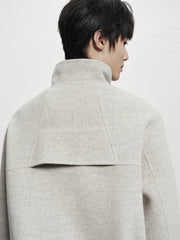 Men's Mid-Length Wool¨CCamel Hair Blend Coat