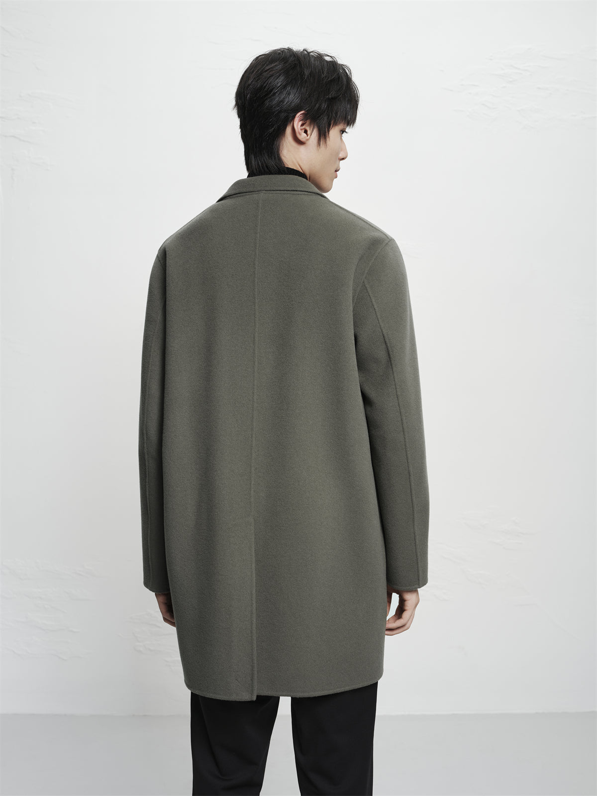 Men's Wool-Blend Notched-Lapel Coat