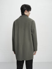 Men's Wool-Blend Notched-Lapel Coat