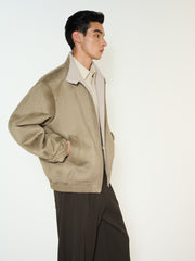 Men's Casual Faux-Suede Fleece-Lined Harrington Jacket