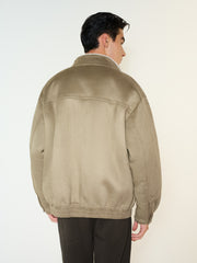Men's Casual Faux-Suede Fleece-Lined Harrington Jacket