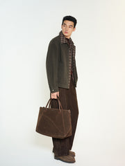 Men's Commuter Wool-Blend Plaid-Collar Jacket
