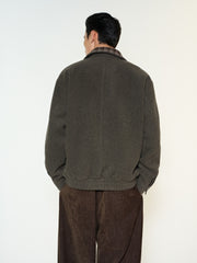 Men's Commuter Wool-Blend Plaid-Collar Jacket