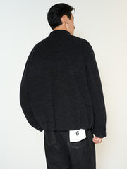 Men's Commuter Black Wool-Blend Wool-Feel Jacket