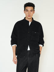 Men's Commuter Black Wool-Blend Wool-Feel Jacket