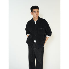 Men's Commuter Black Wool-Blend Wool-Feel Jacket