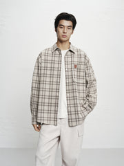 Men's Relaxed Plaid Long-Sleeve Shirt