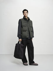 Men's Oversized Solid Down Vest