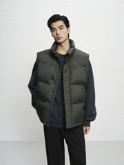 Men's Oversized Solid Down Vest
