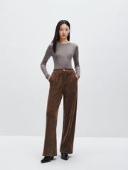 Women's Textured Straight Pants