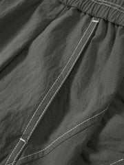 Men's Brown Utility Cargo Shorts with 3D Pockets